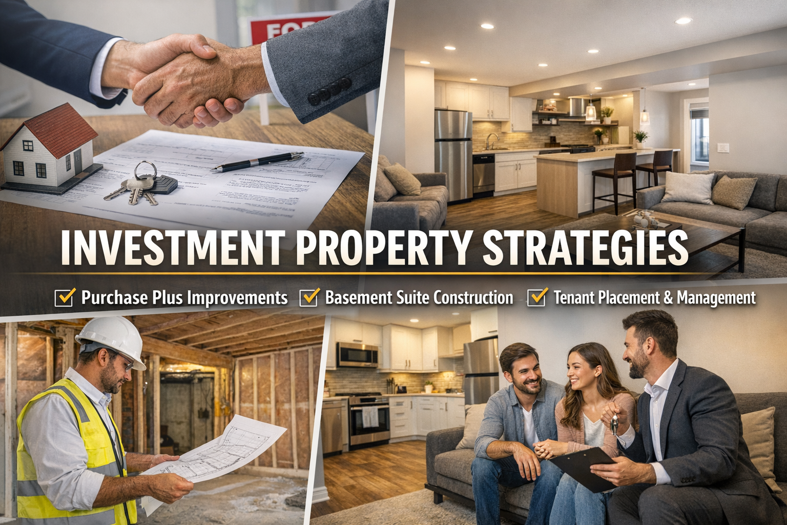 Legal basement apartment guide — PPI financing, design, engineering, permits, construction stages, soundproofing, HVAC, plumbing, and tenant‑ready turnover.
