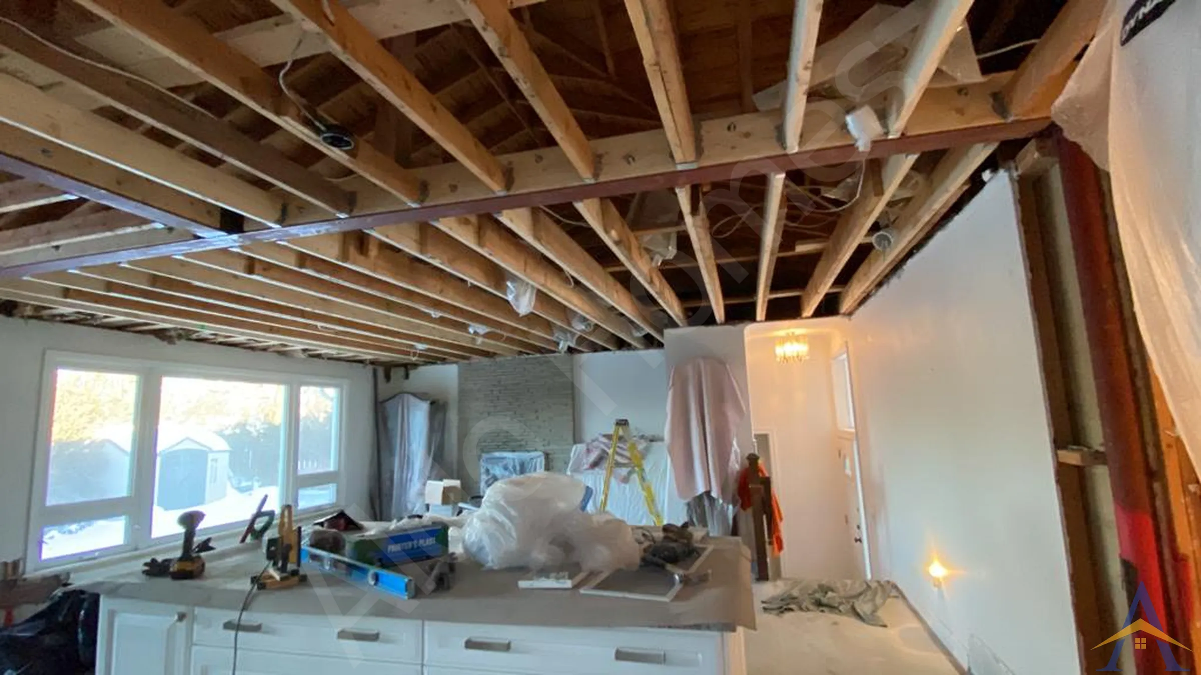 Load Bearing Wall Removal - Bungalow - Bathford Cr, North York - Image 8